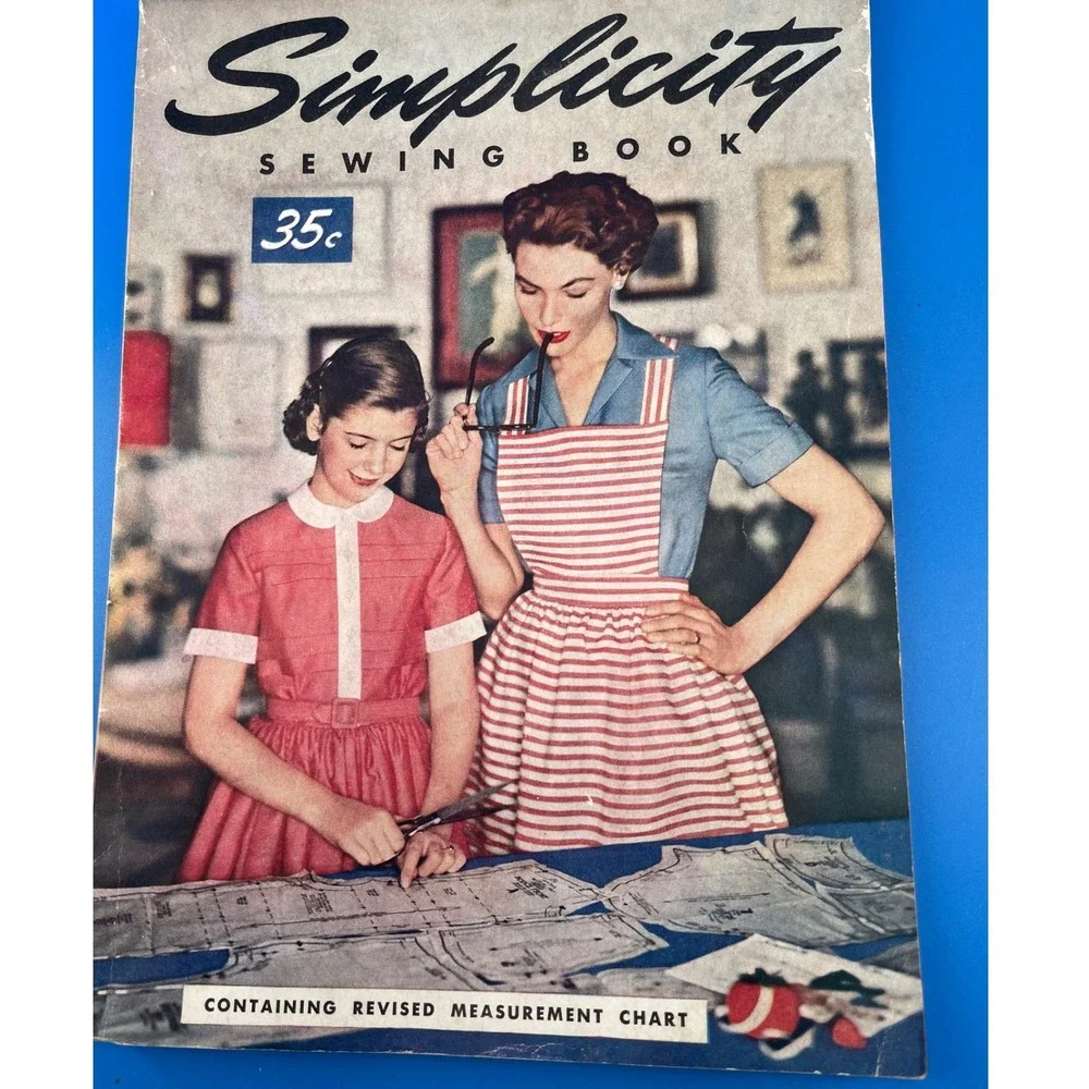 Vogue Dressmaking Simplicity Sewing Books 1950s Soft Cover Ephemera Vintage Ads